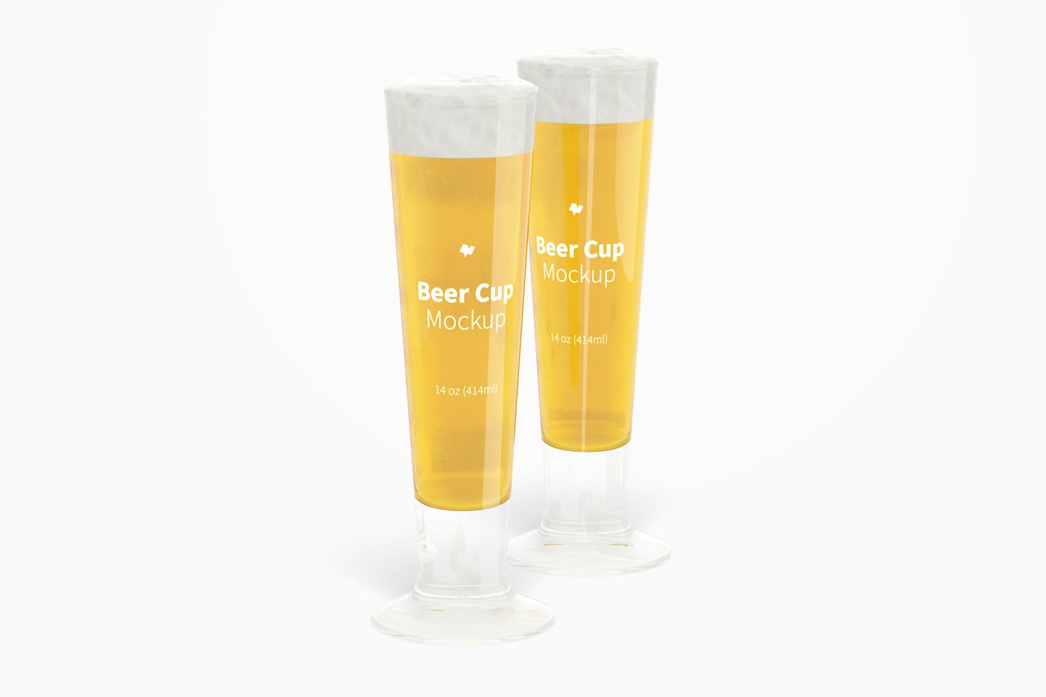 14 oz Glass Beer Cups Mockup 02