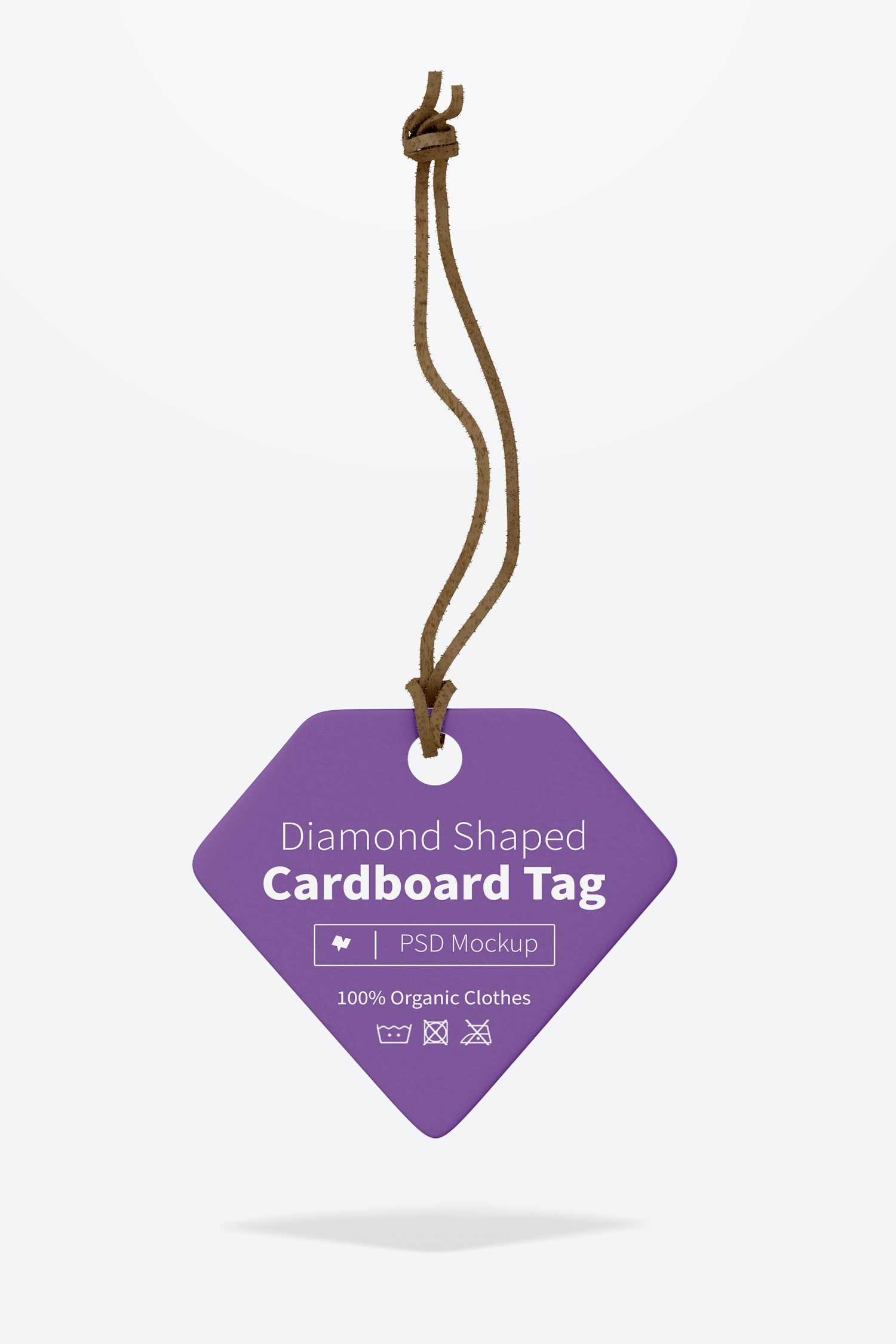 Maqueta de Etiqueta de Cartón con forma de Diamante