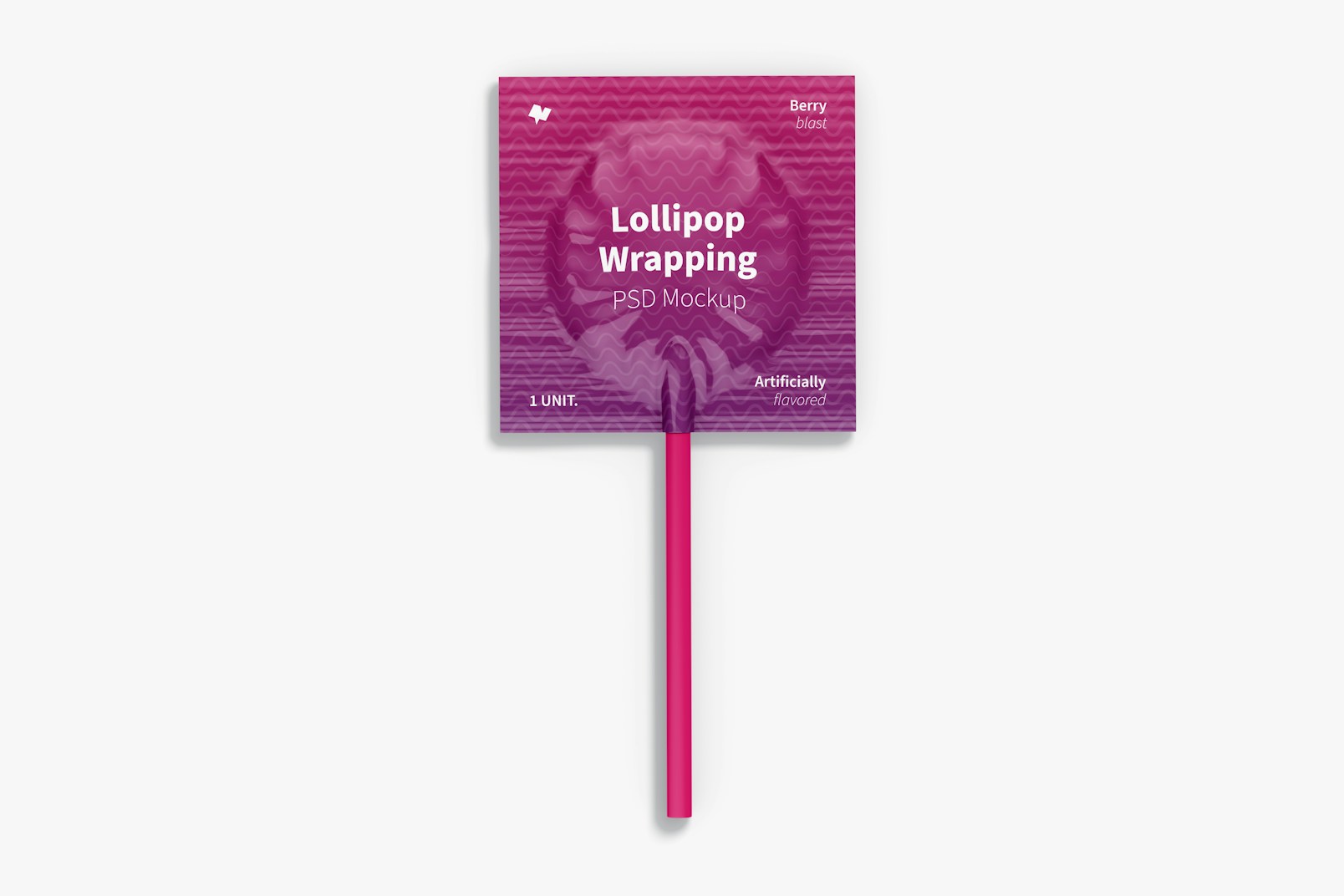 Lollipop Wrapping Mockup, Top View