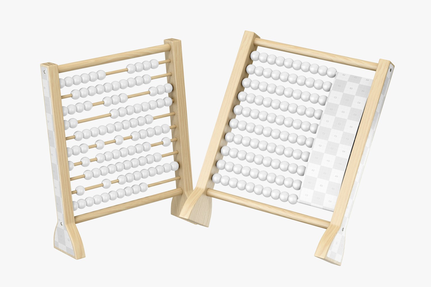 Wooden Abacus Mockup, Floating