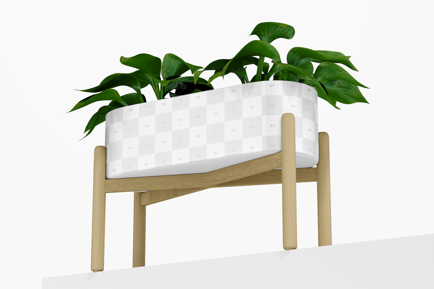 Ceramic Pot with Stand Mockup