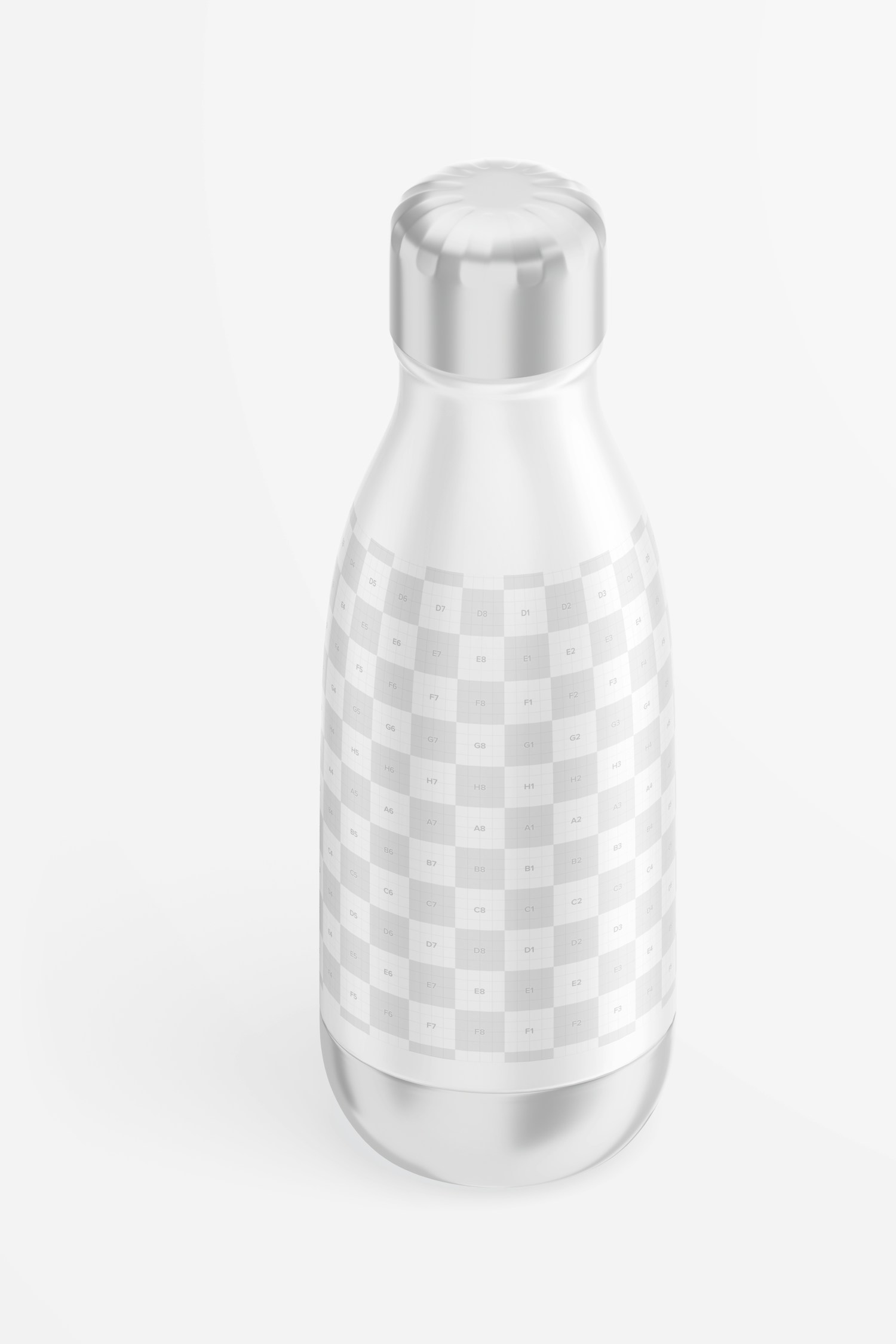17 oz Metallic Water Bottles Mockup, Isometric View