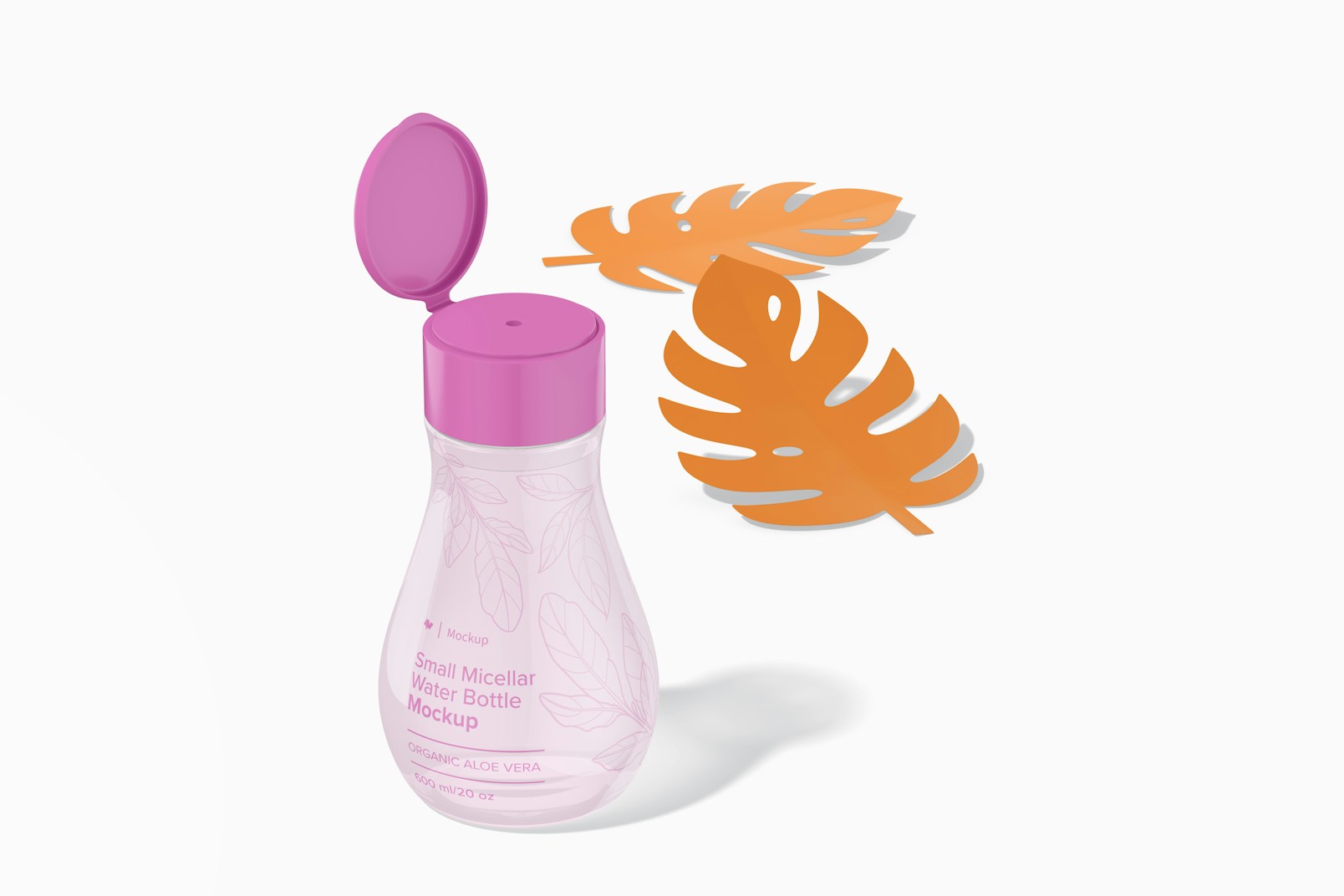 Small Micellar Water Bottle Mockup, Perspective
