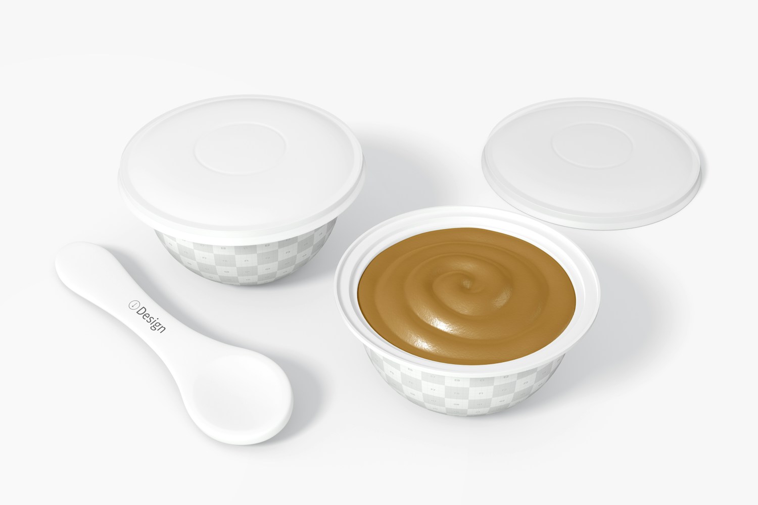 Baby Bowls Food Packaging Set Mockup Baby Bowls Food Packaging Set Mockup