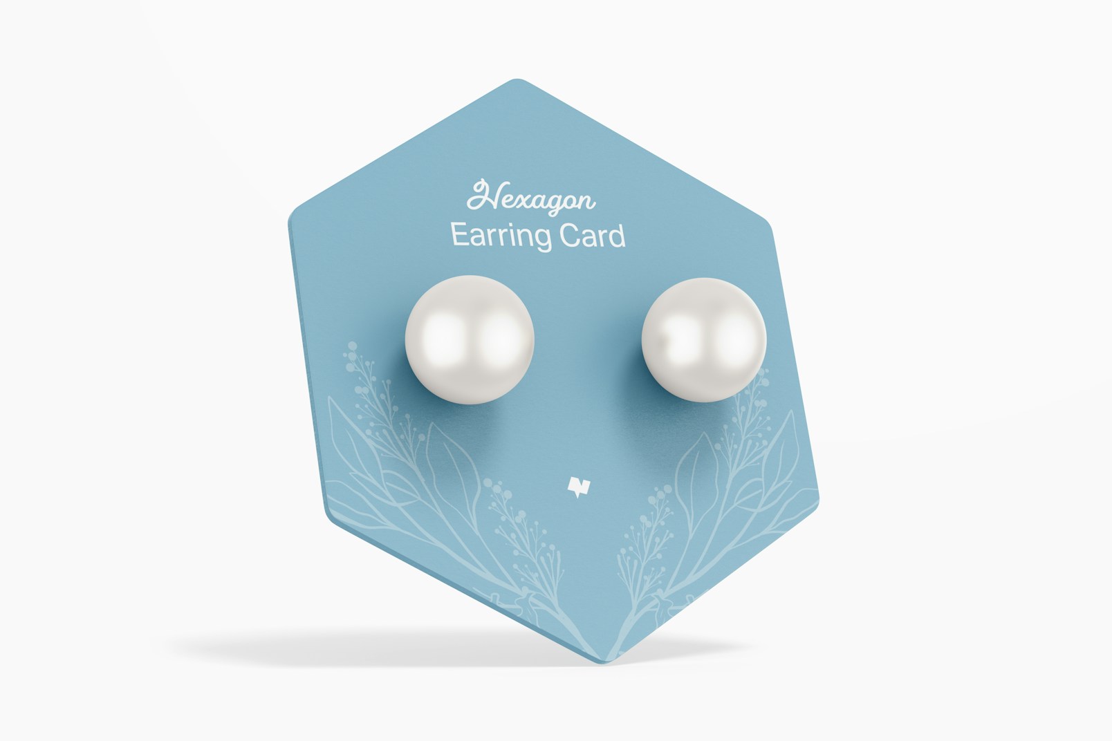 Hexagon Earring Card Mockup
