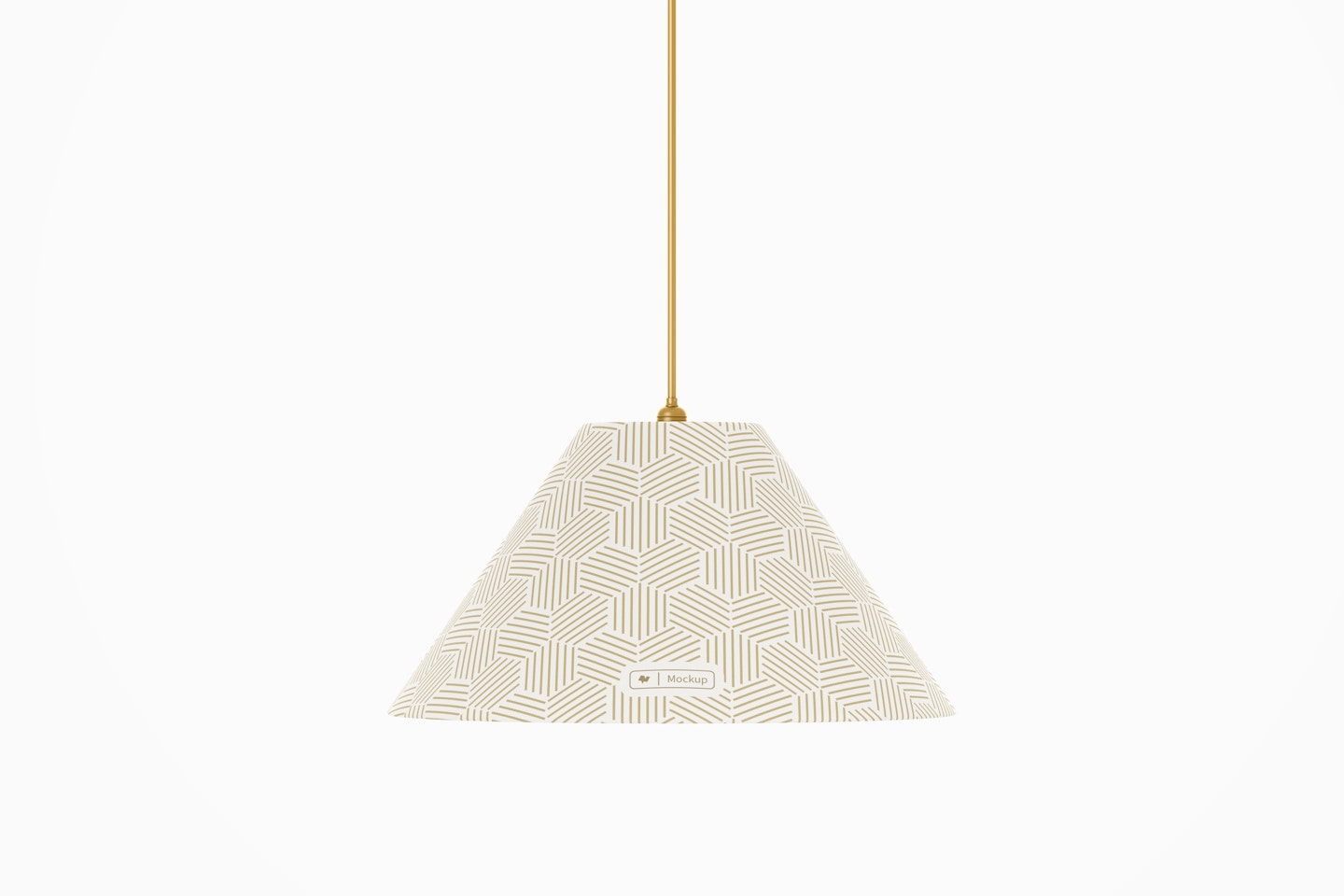 Cone Ceiling Lamp Mockup, Front View