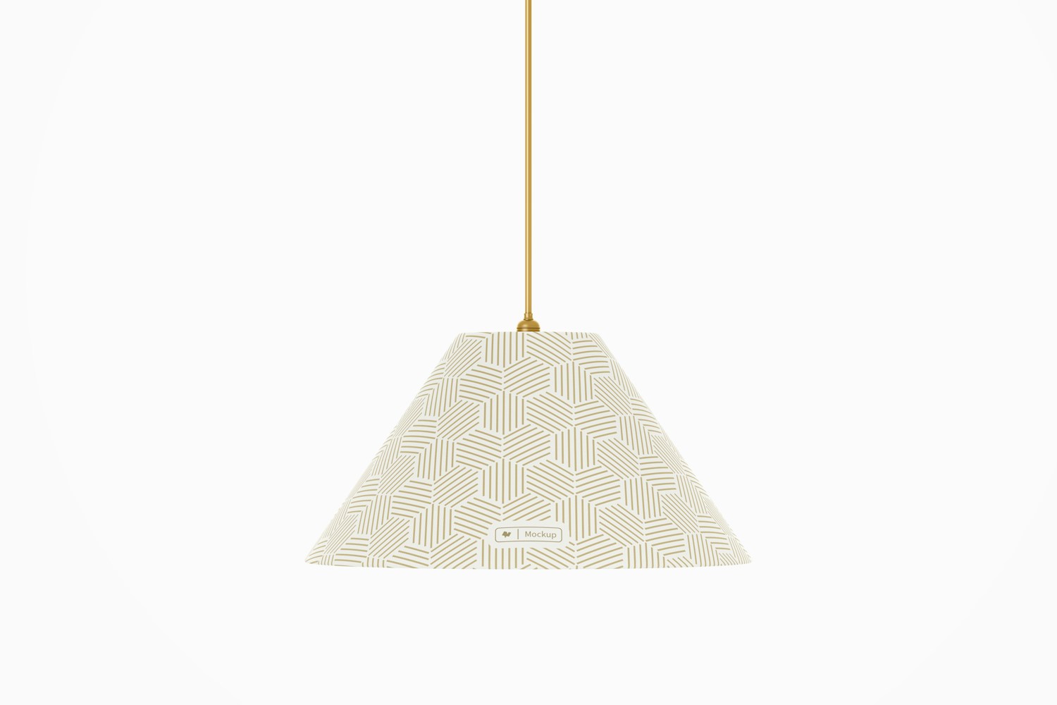 Cone Ceiling Lamp Mockup, Front View