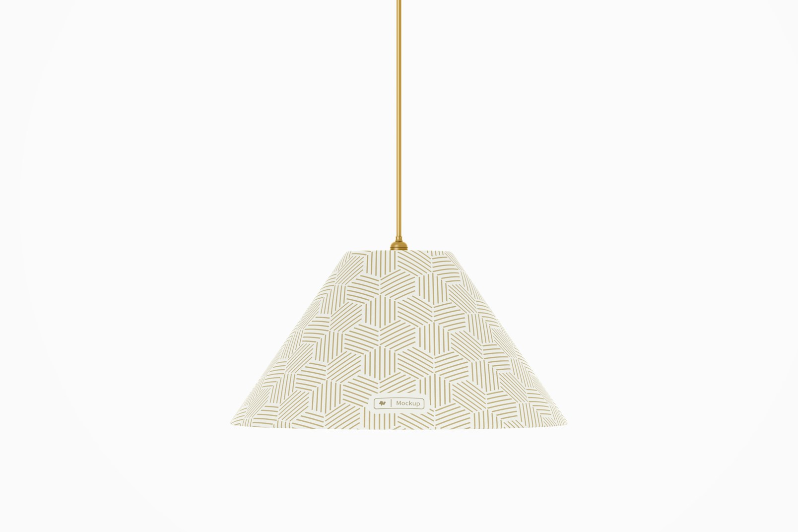 Cone Ceiling Lamp Mockup, Front View