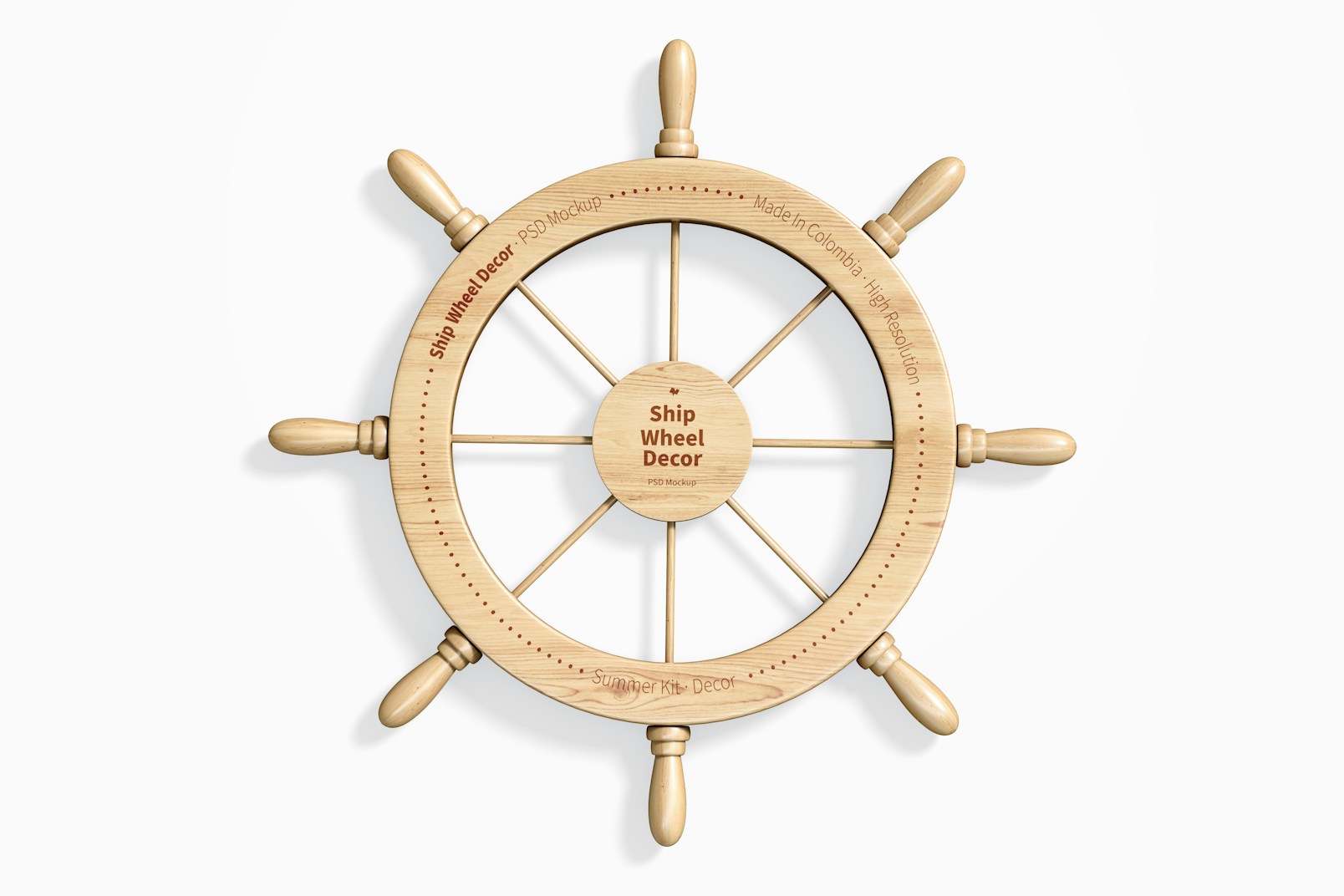 Ship Wheel Decor Mockup