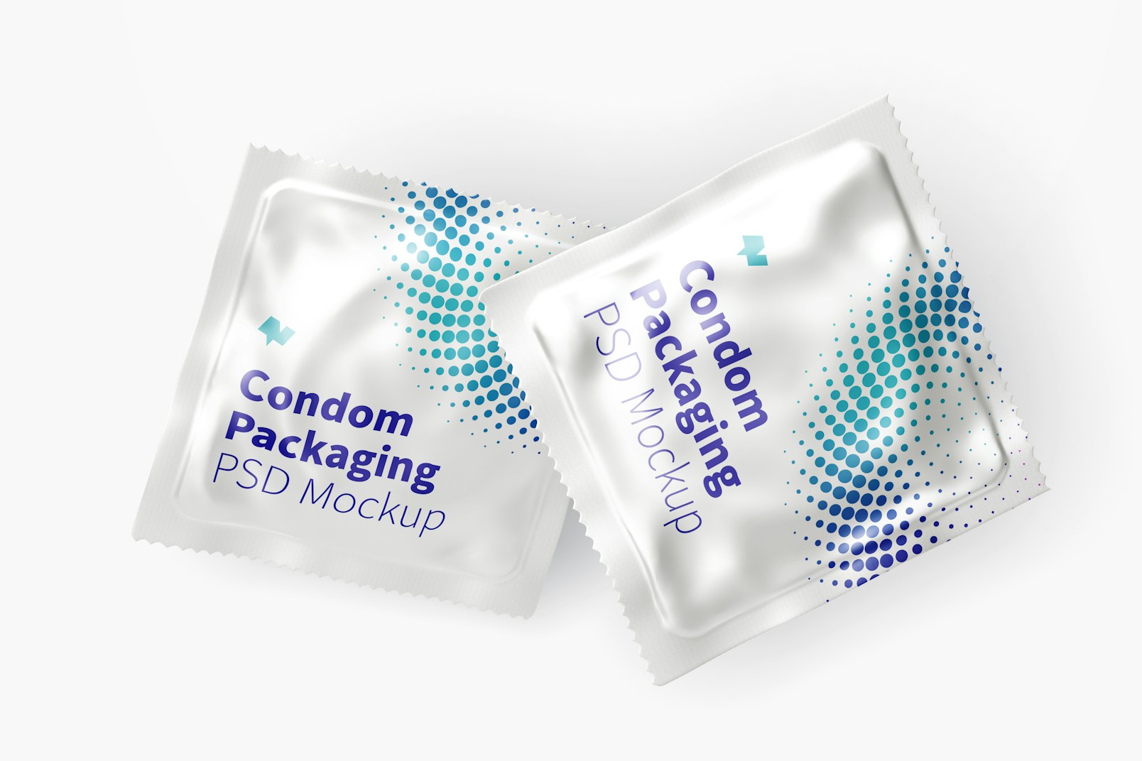 Condom Packaging Mockup, Front View