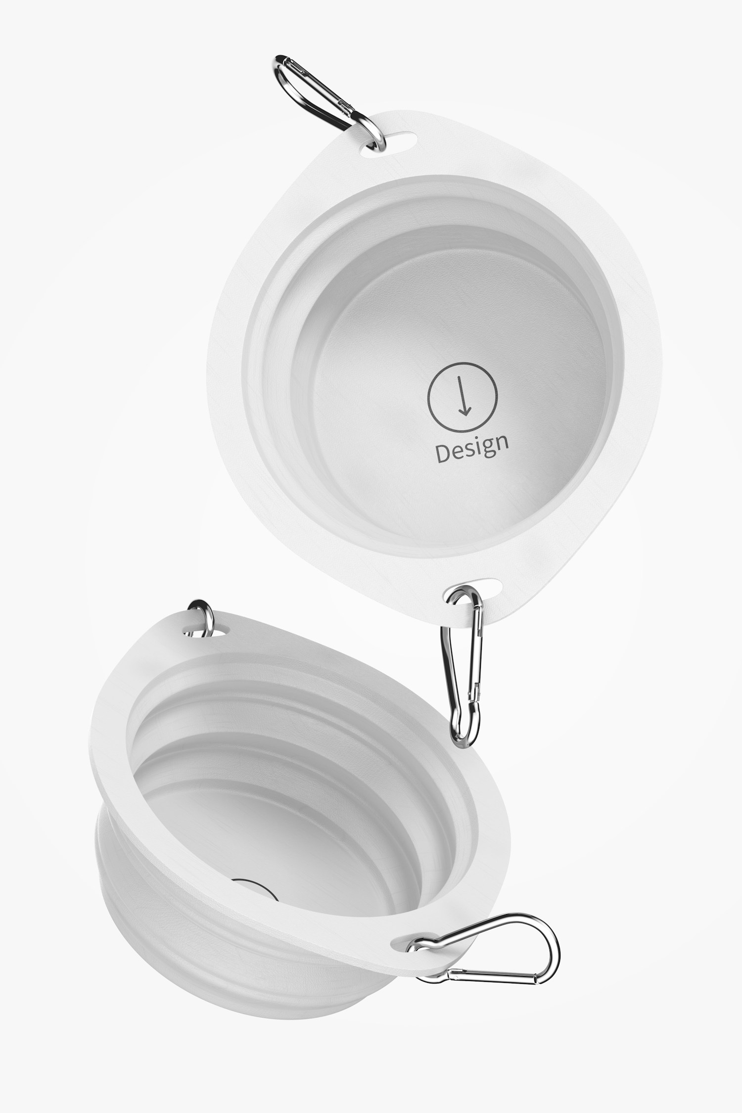 Travel Dog Bowls Mockup, Falling Travel Dog Bowls Mockup, Falling