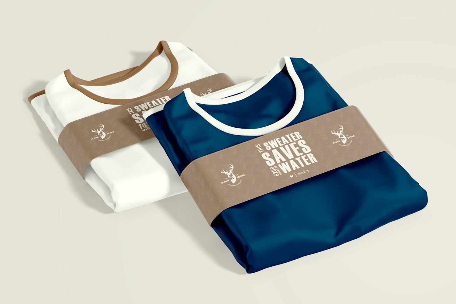 T Shirt with Label Mockup, Perspective