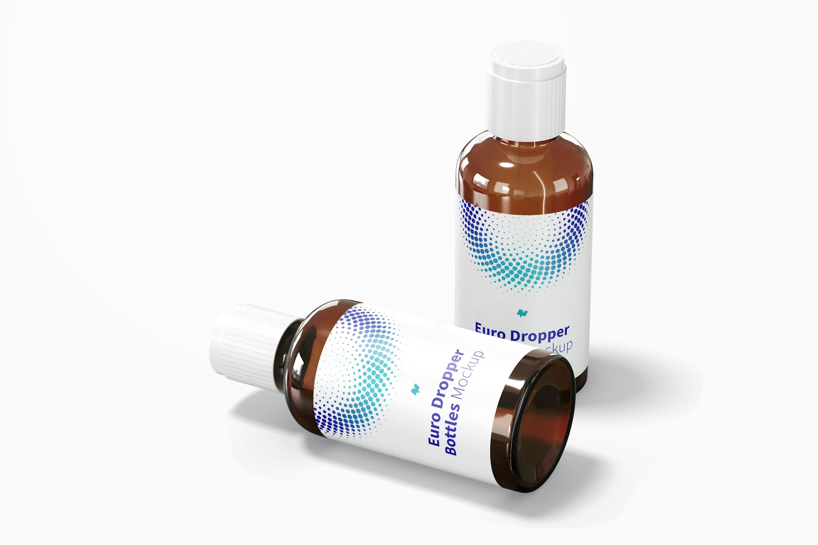 Euro Dropper Bottles with Orifice Reducers Mockup