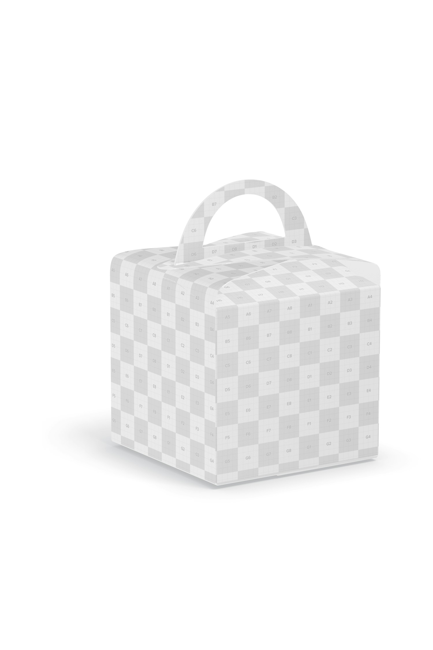 Donut Box with Handle Mockup, Left View