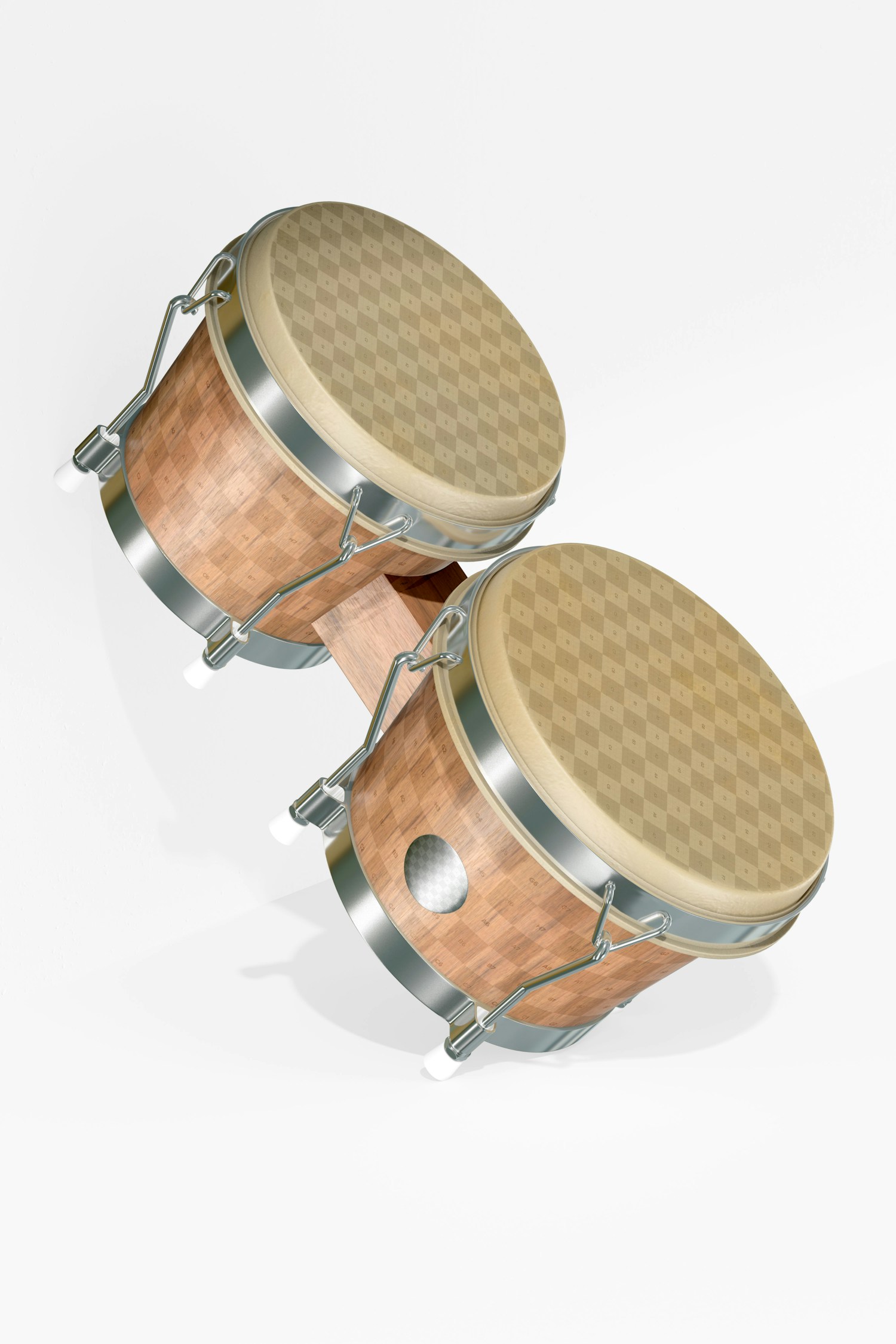 Bongo Drum Mockup, Leaned