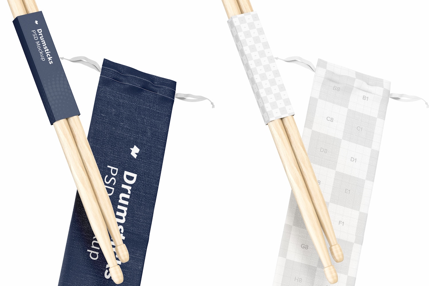 Drumsticks Mockup, Close-up Drumsticks Mockup, Close-up
