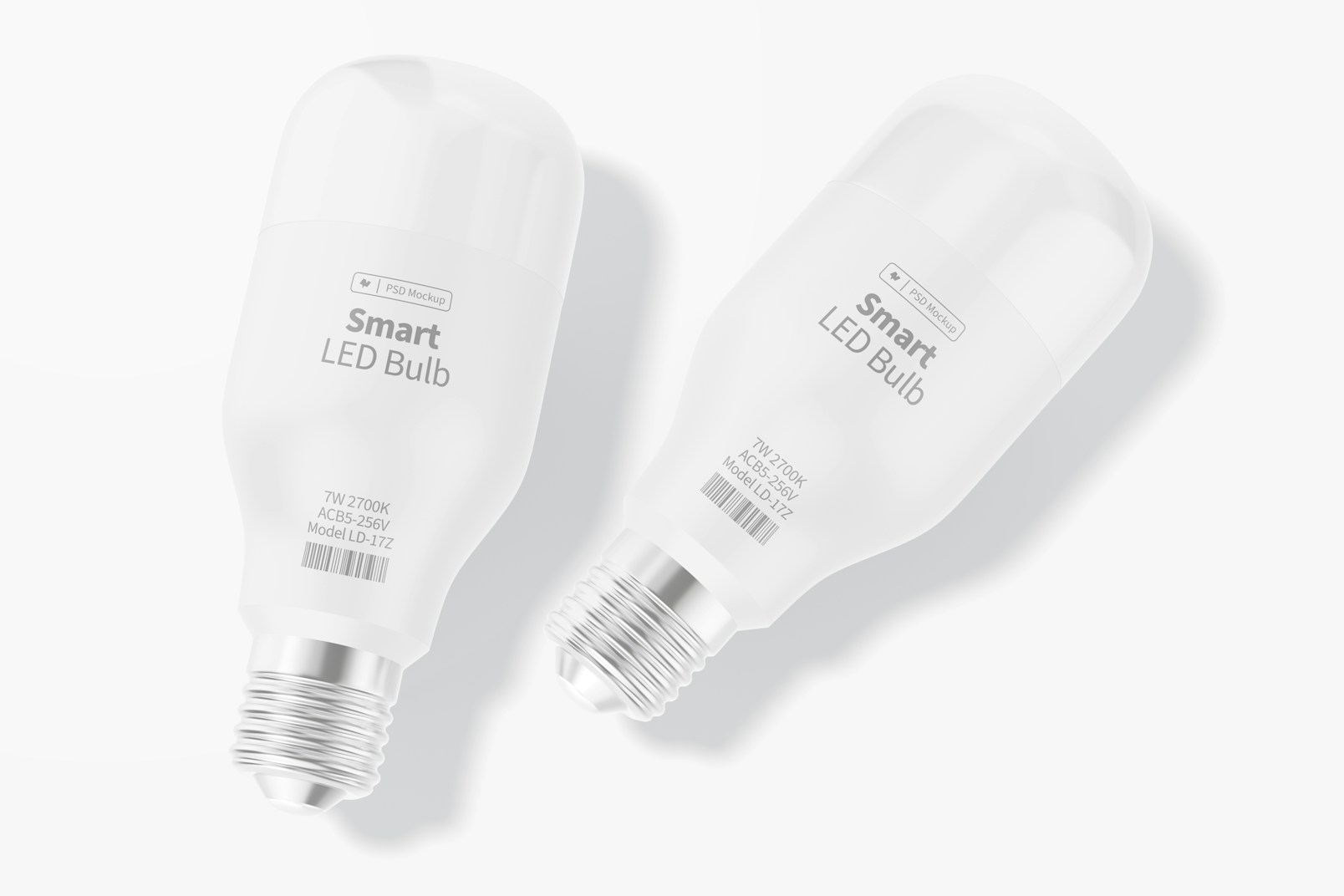 Smart LED Bulbs Mockup, Top View