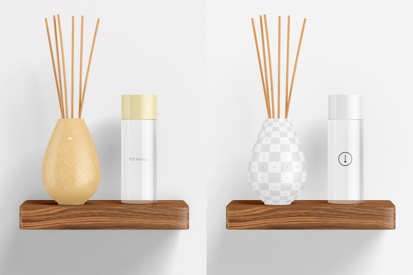 Reed Diffuser Vessel Mockup, Top View