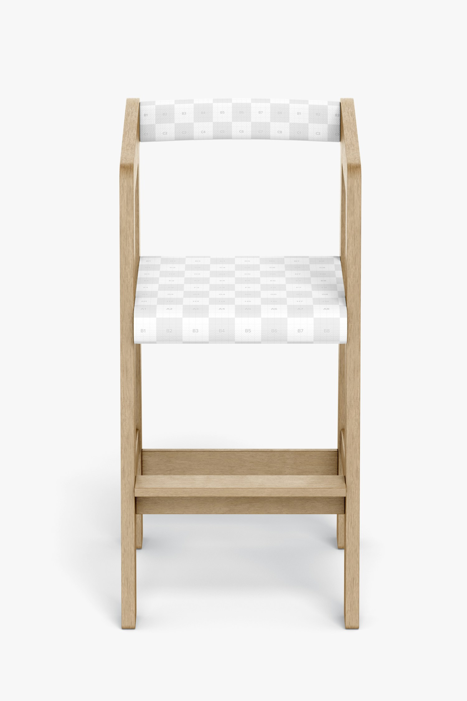 Kids High Chair Mockup, Front View