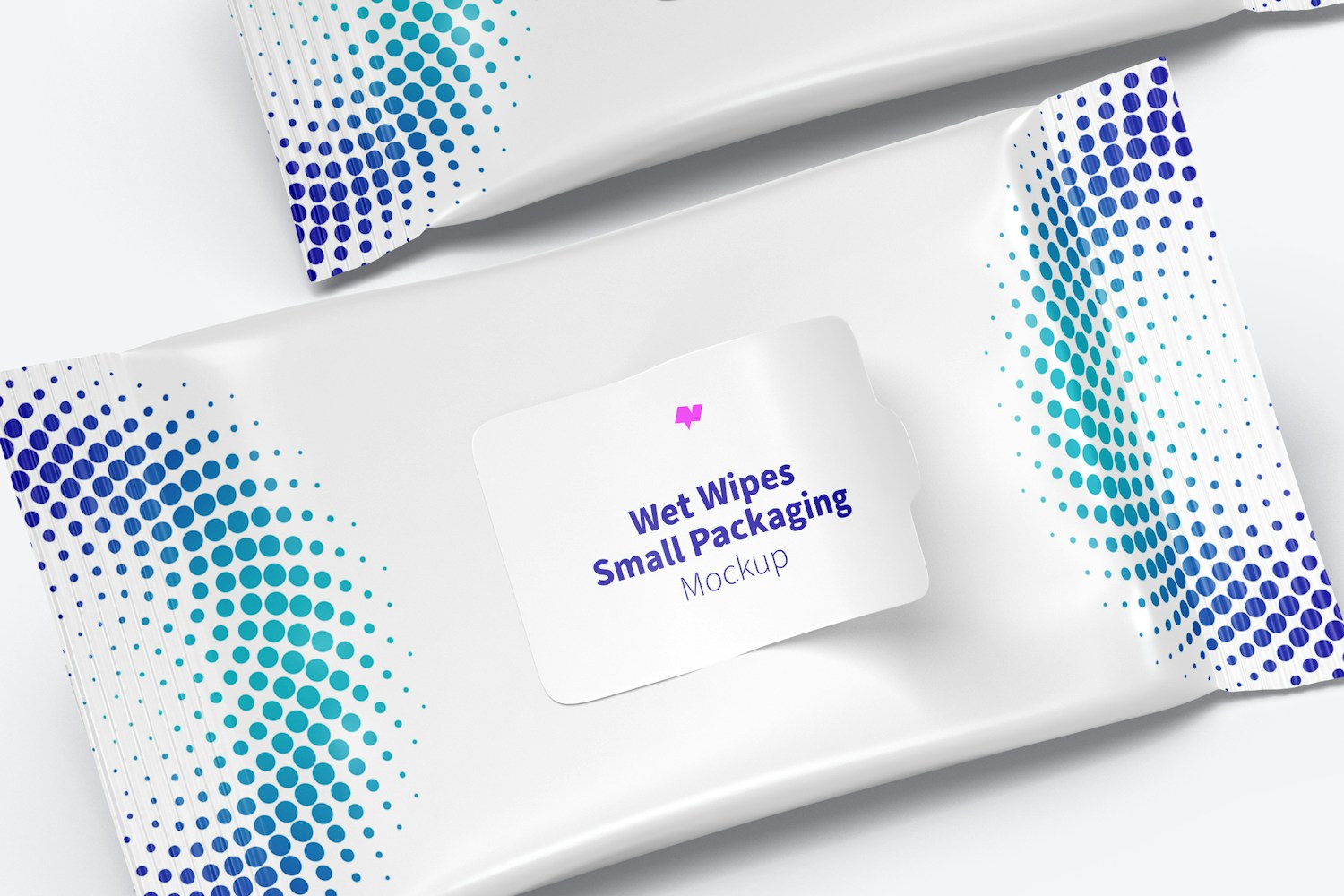 Wet Wipes Small Packaging Mockup, Right View Wet Wipes Small Packaging Mockup, Right View