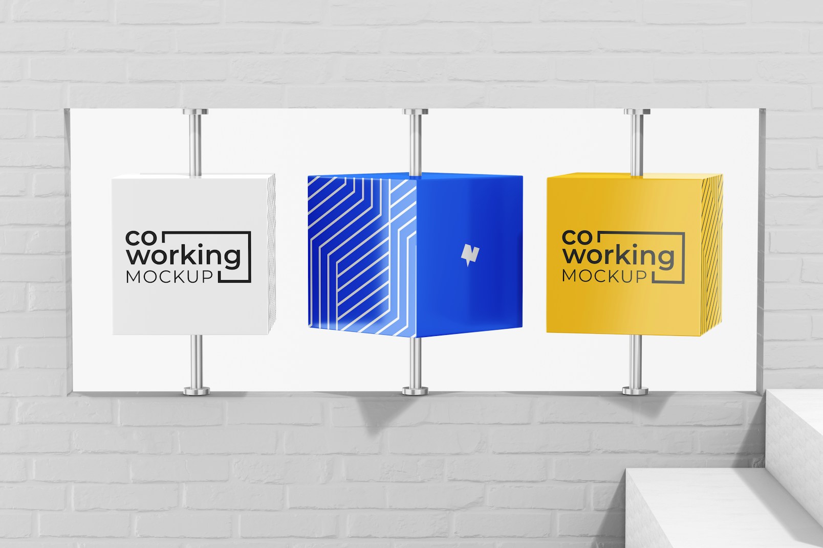 Office Signs Mockup, Perspective