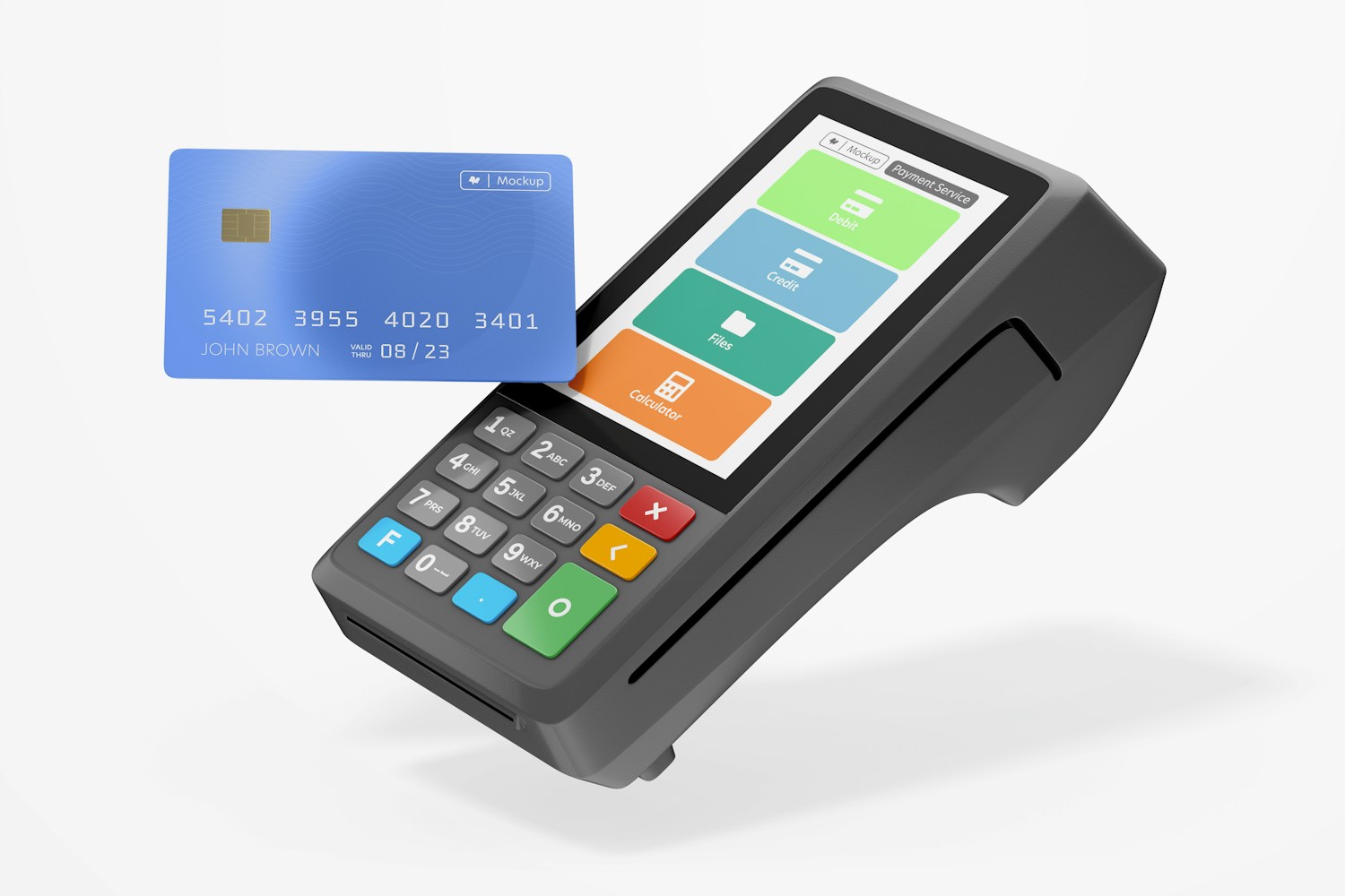 Payment Device Mockup, Falling
