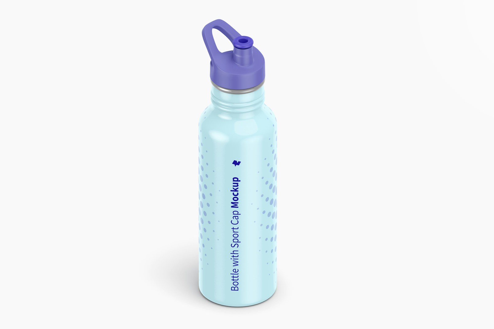 Bottle with Sport Cap Mockup, Isometric View