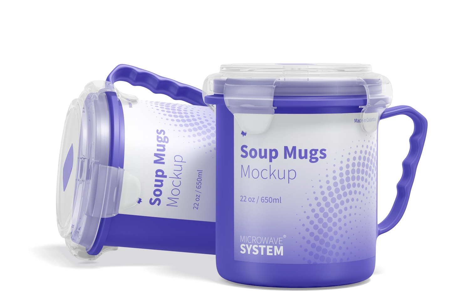 22 oz Soup Mugs Mockup