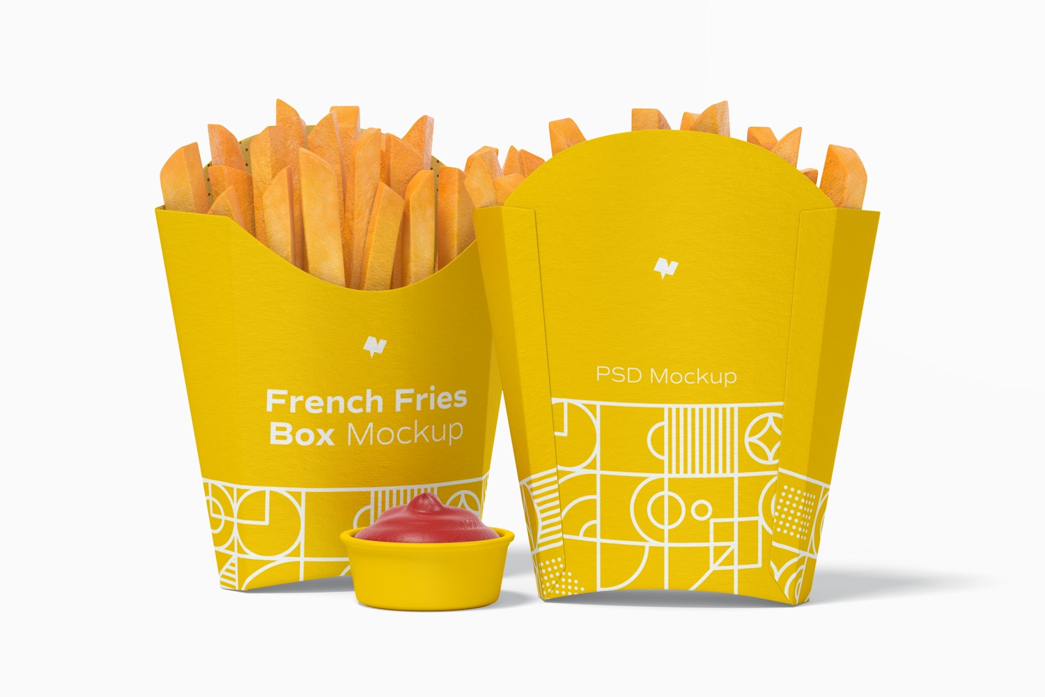 French Fries Boxes Mockup
