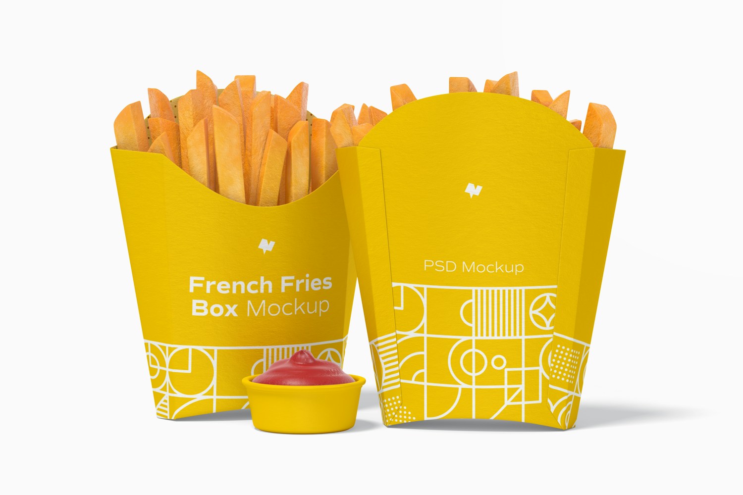 French Fries Boxes Mockup French Fries Boxes Mockup