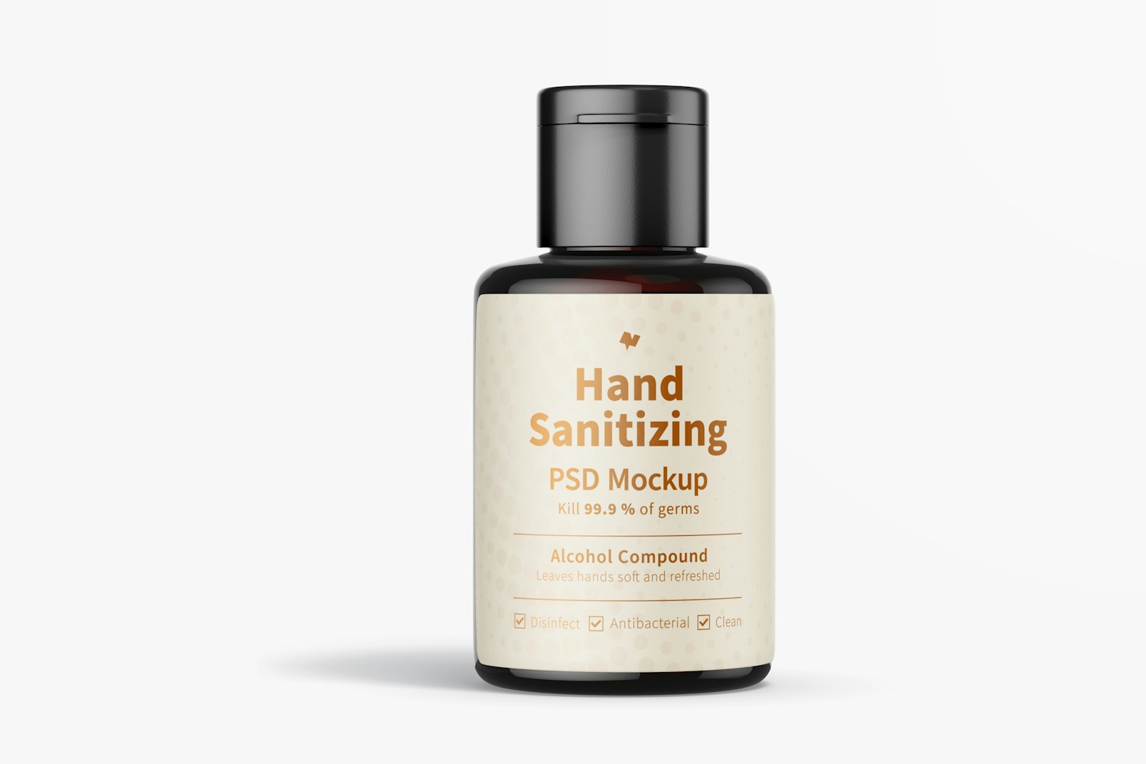 Portable Hand Sanitizing Gel with Label Mockup
