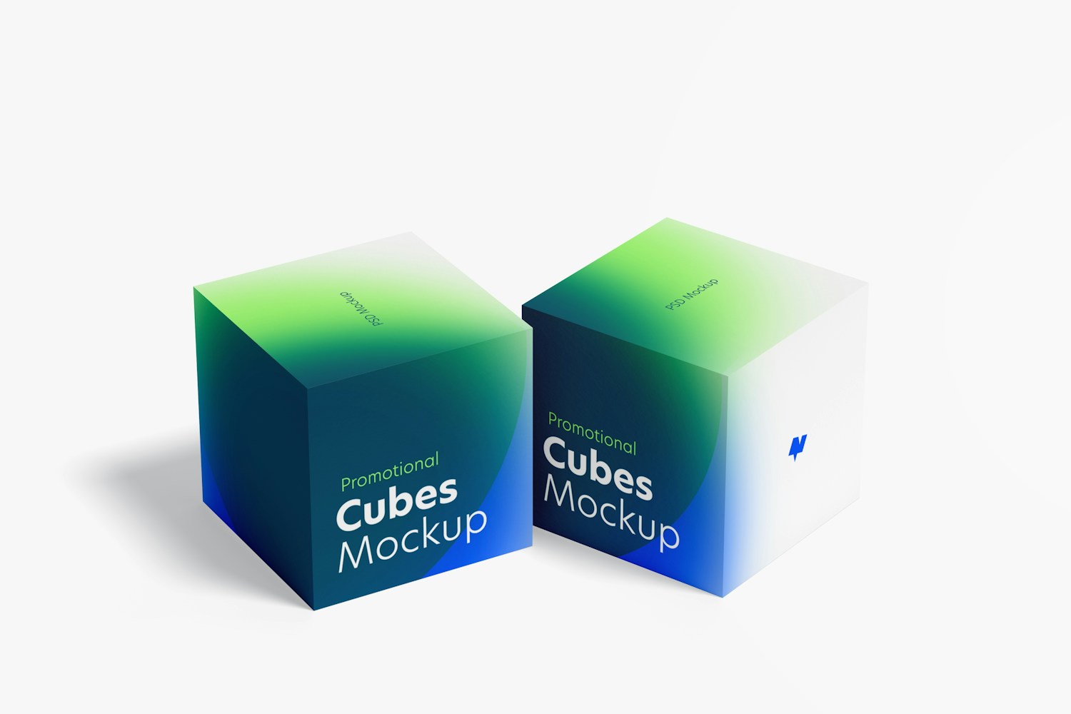 Maqueta de Cubos de Exhibición Promocional, Vista Derecha