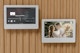 Digital Photo Frames Mockup, Hanging on Wood Wall