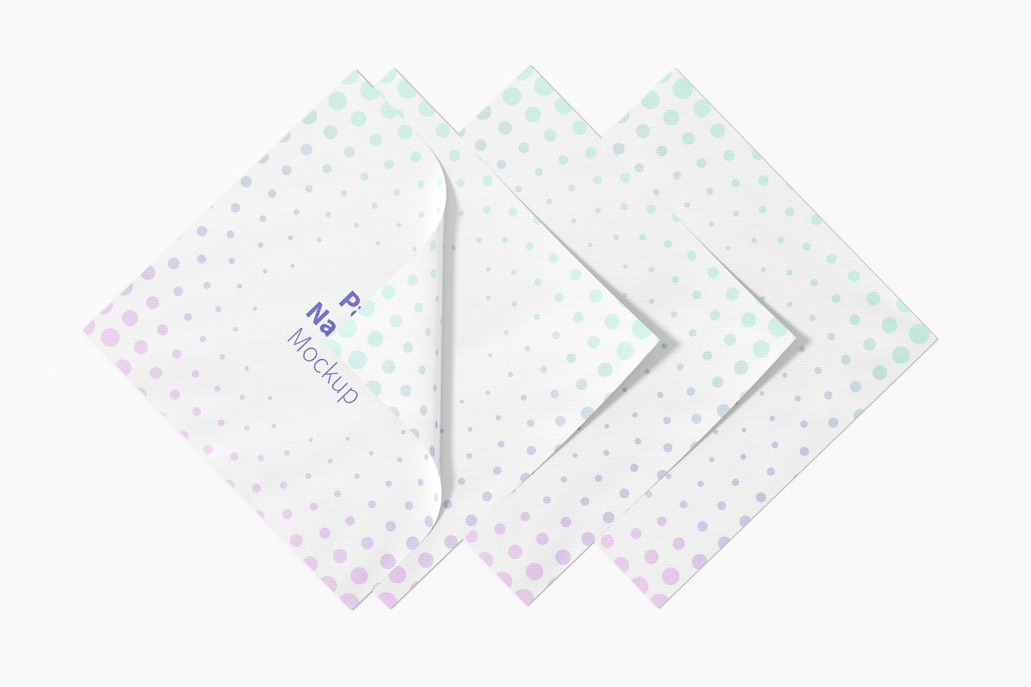 Paper Napkins Mockup, Top View