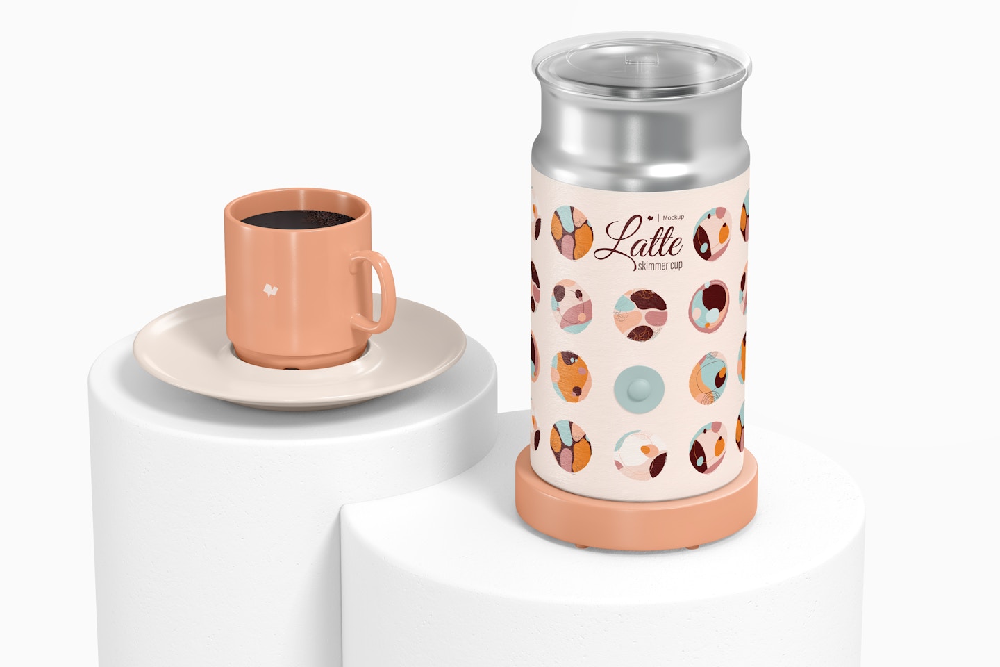 Latte Skimmer Cup Mockup, Perspective