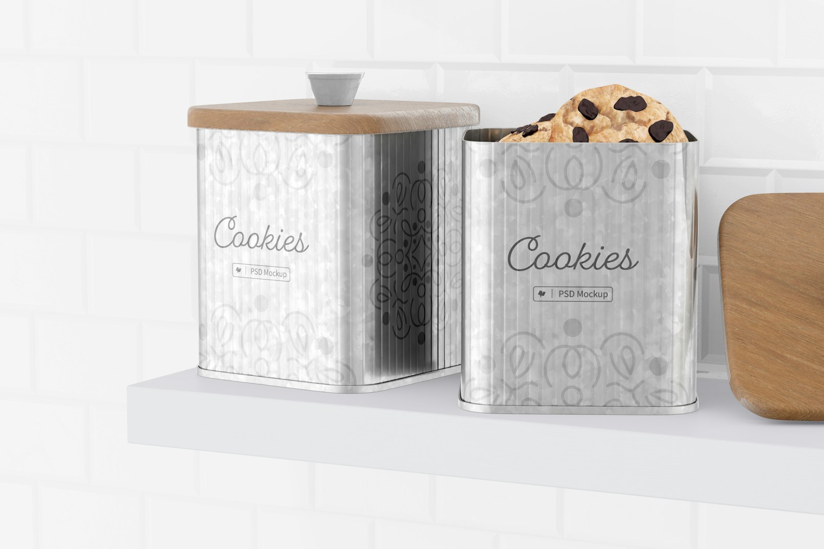 Square Canisters Mockup