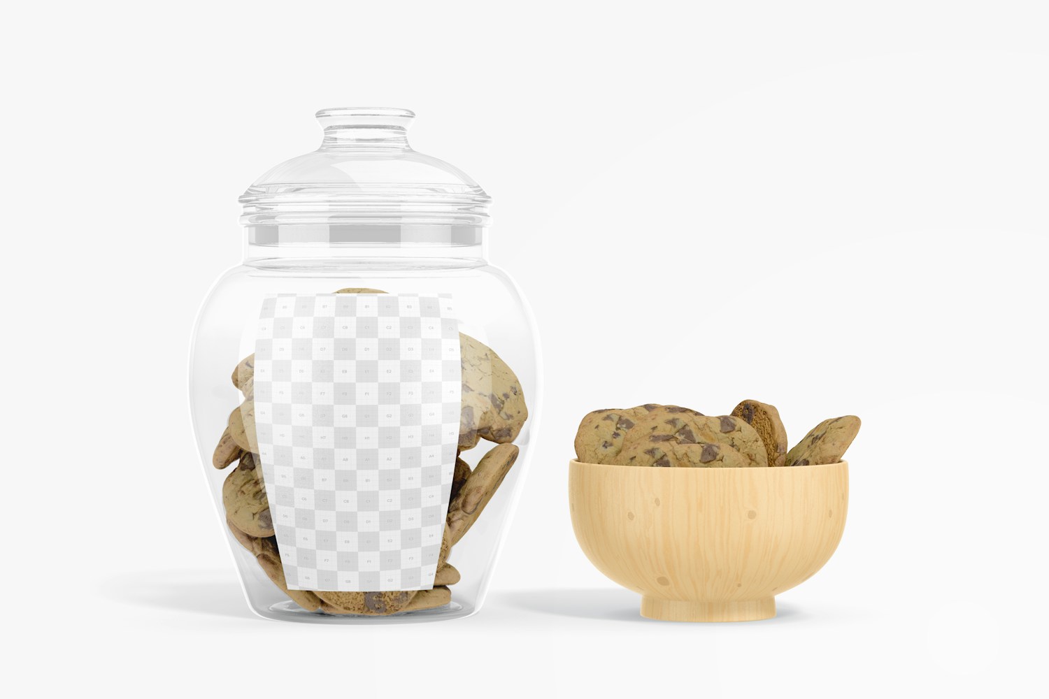 Stubby Cookie Jar Mockup, Front View
