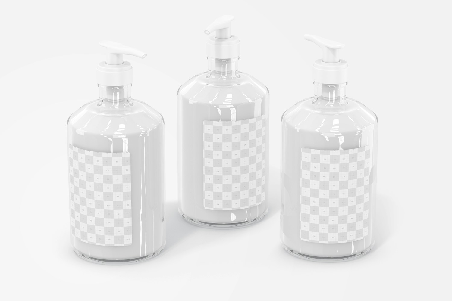500 ml Hand Lotion Bottles Mockup 500 ml Hand Lotion Bottles Mockup