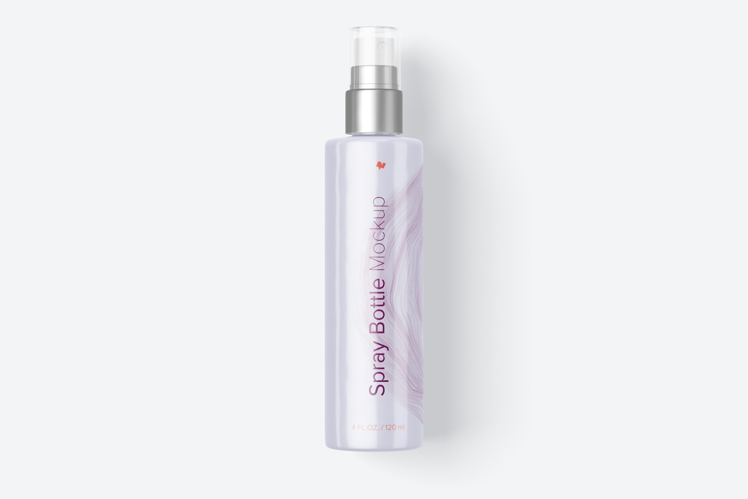 4 Oz Spray Bottle Mockup, Top View 4 Oz Spray Bottle Mockup, Top View