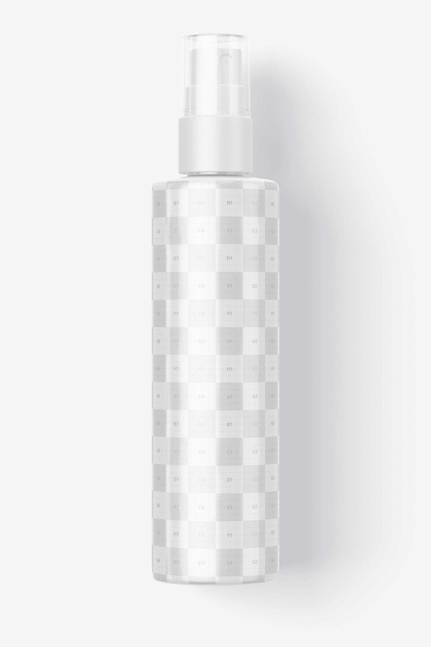 4 Oz Spray Bottle Mockup, Top View 4 Oz Spray Bottle Mockup, Top View