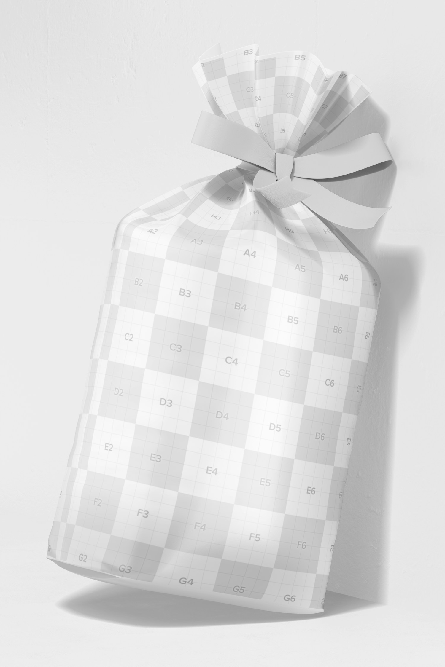 Plastic Pouch Bag for Candy Mockup, Leaned