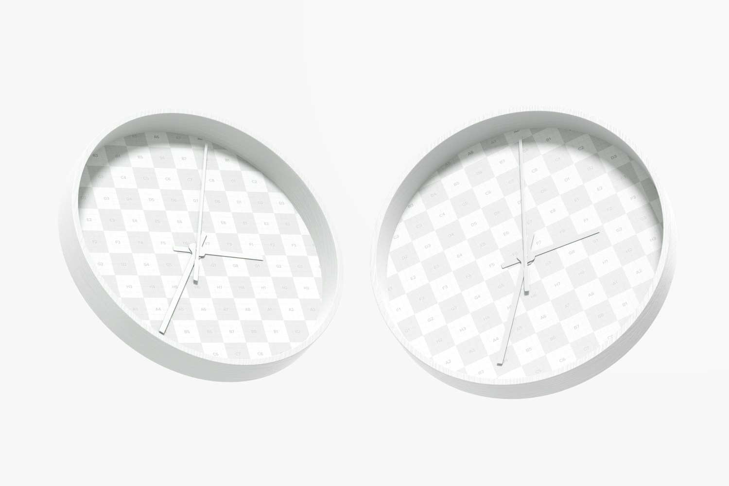 Wall Clock Mockup, Floating Wall Clock Mockup, Floating