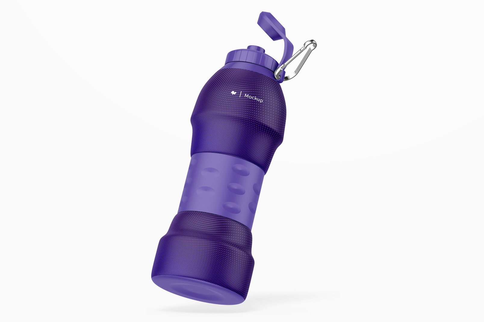 Collapsible Silicone Water Bottle Mockup, Falling