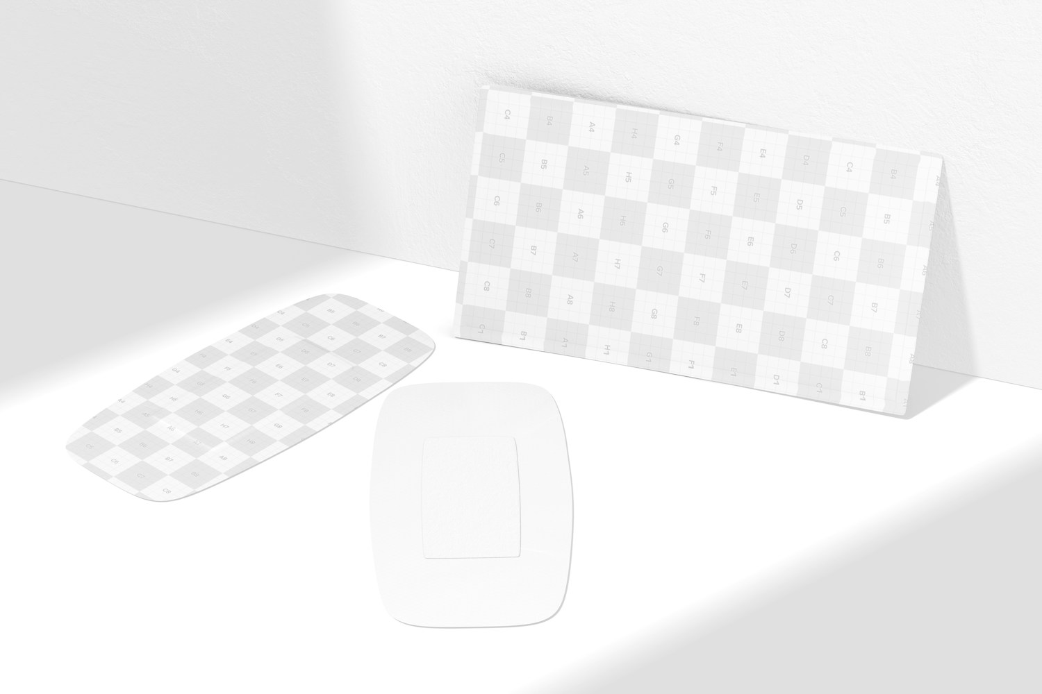 Oval Band Aid Mockup, Leaned Oval Band Aid Mockup, Leaned