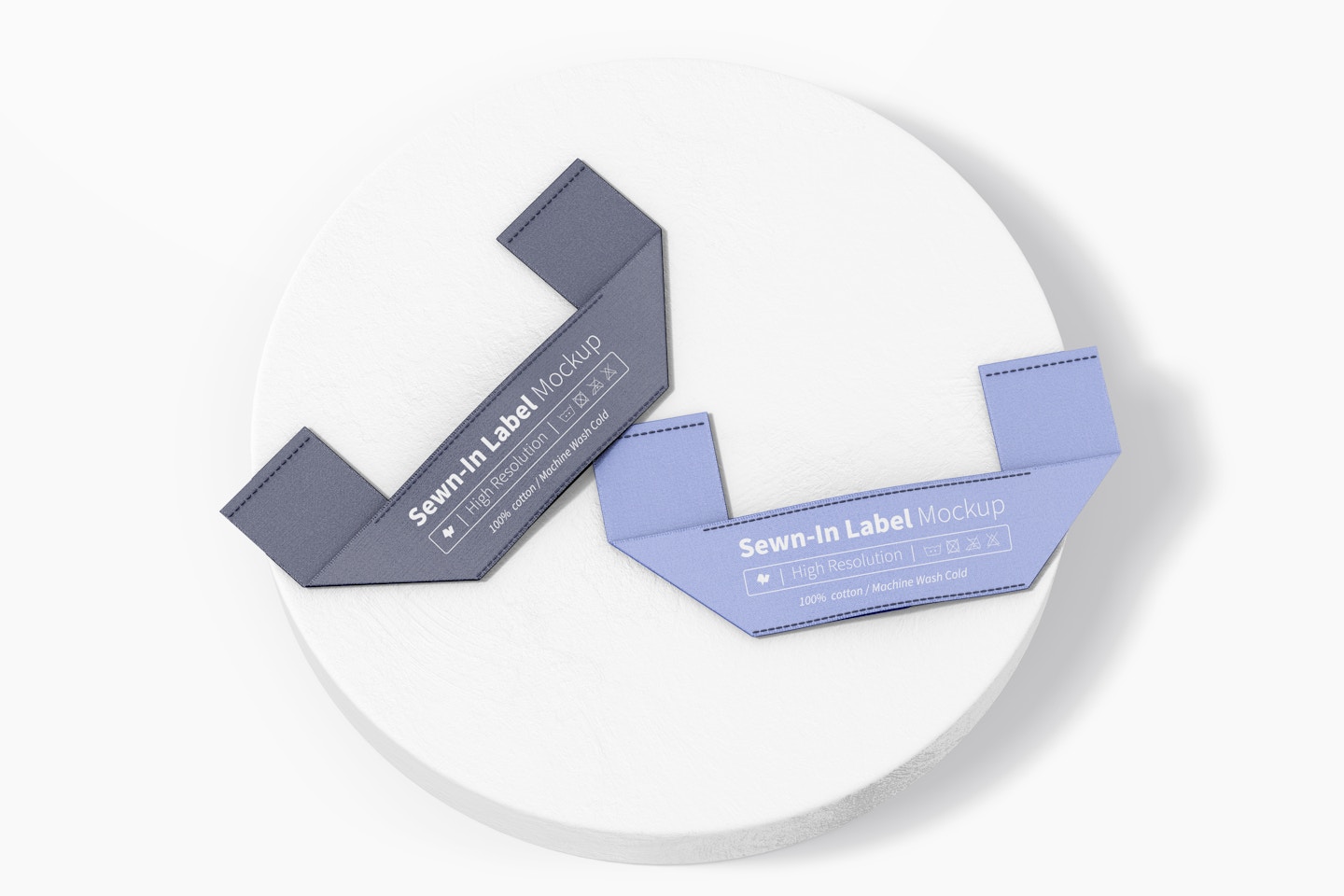 Sewn-In Label Mockup, Top View