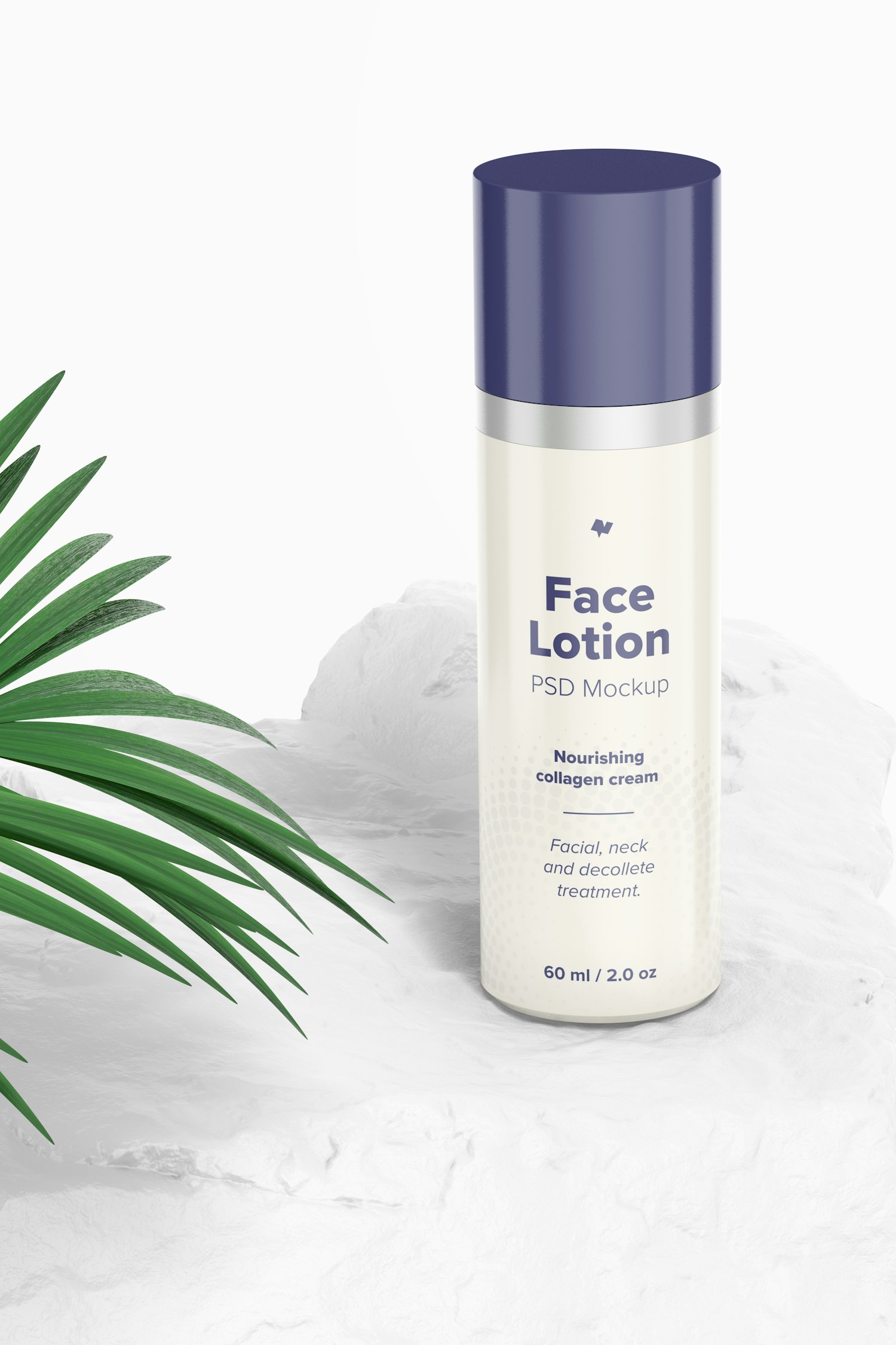 Face Lotion Mockup, Perspective View