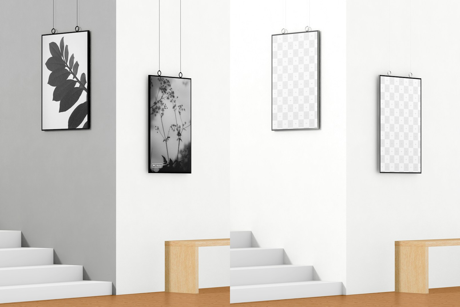 Gallery Frame Mockup, Right View