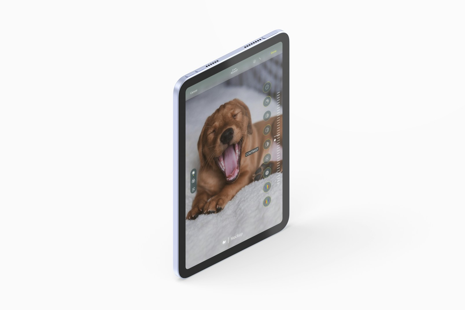 Isometric iPad Mini Mockup, Portrait Right View