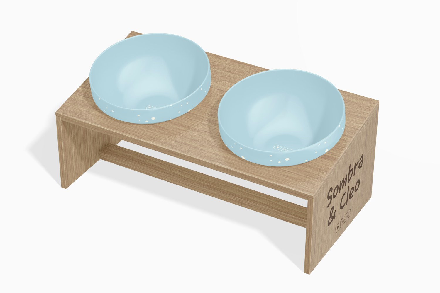 Pet Bowl Wood Holder Mockup Pet Bowl Wood Holder Mockup