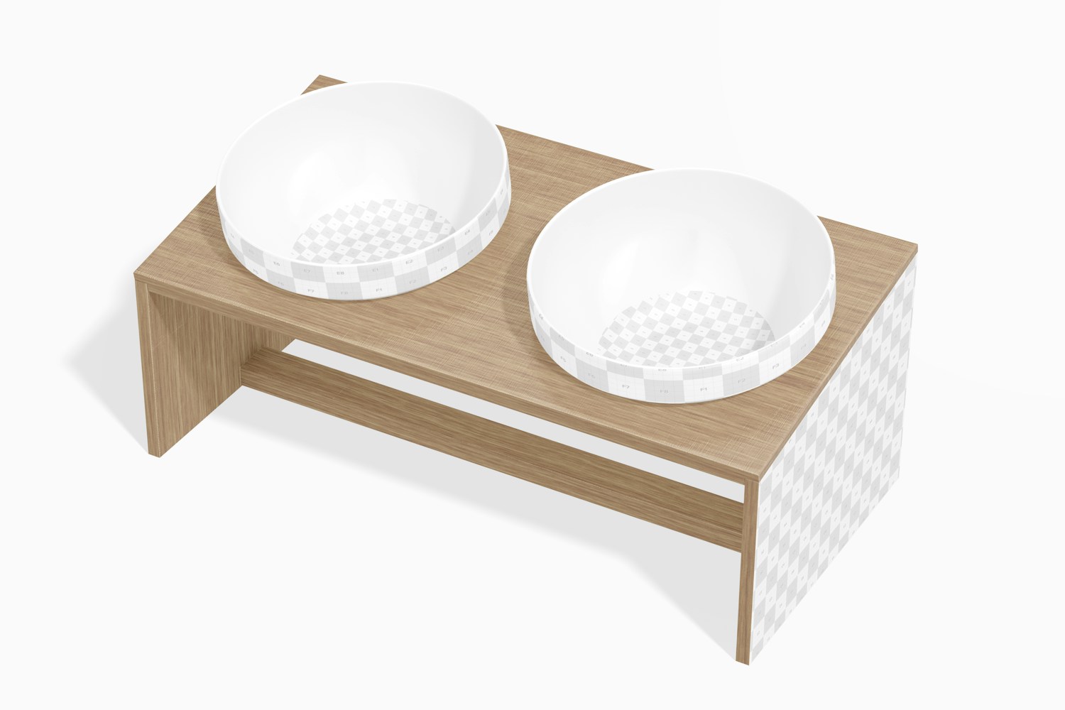 Pet Bowl Wood Holder Mockup Pet Bowl Wood Holder Mockup